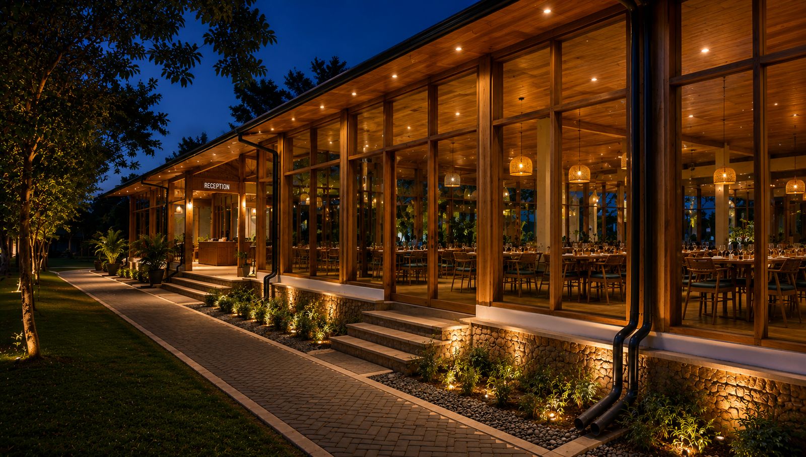 The restaurant at dusk, artist's impression