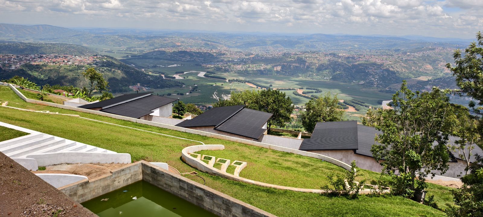 The terraces where the valley cottages will stand